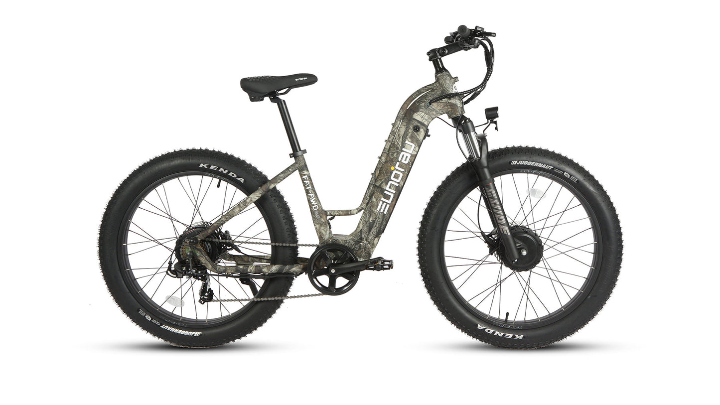 EUNORAU FAT-AWD 2.0 All Wheel Drive Step Thru Hunting Fishing Electric Bike