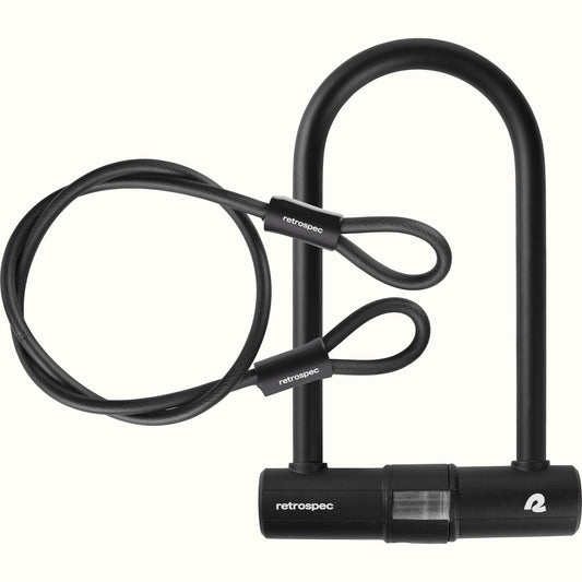 Lookout U-Lock Bike Lock With Cable - 14mm