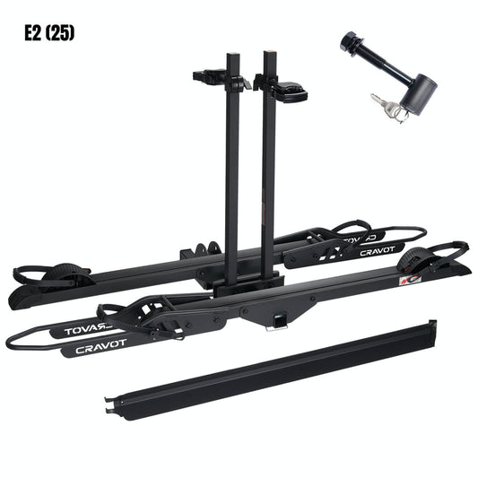 CRAVOT CyberRack Foldable Hitch Bike Rack WITH RAMP | 2’’ Receiver| 200 LBS Capacity