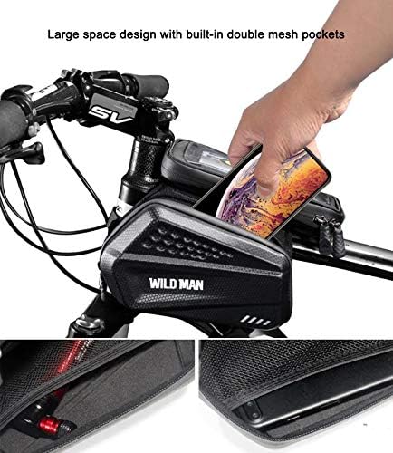 Rainproof Top Tube Frame Bike Bag with Touch Screen Phone Mount for Bicycle eBike