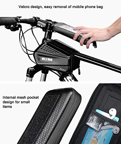 Rainproof Top Tube Frame Bike Bag with Touch Screen Phone Mount for Bicycle eBike