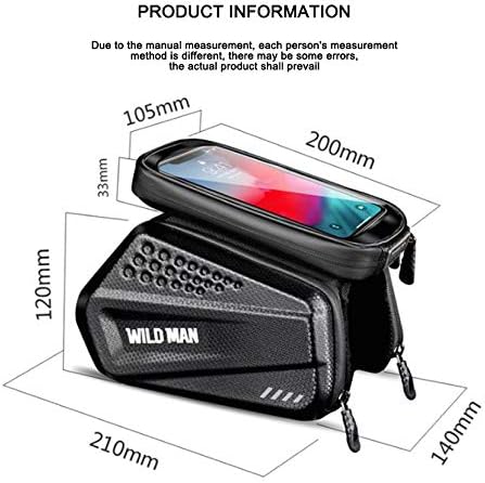 Rainproof Top Tube Frame Bike Bag with Touch Screen Phone Mount for Bicycle eBike