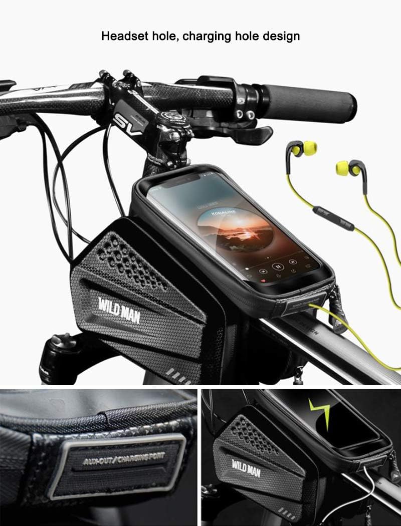 Rainproof Top Tube Frame Bike Bag with Touch Screen Phone Mount for Bicycle eBike