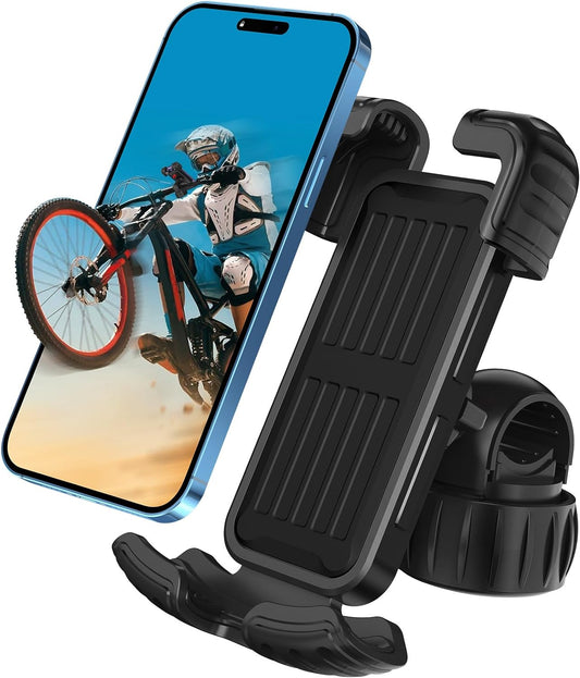 Handlebar Cell Phone Holder, 360 Degree Adjustable, Quick Mount, Motorcycle, Bicycle, Scooter etc.