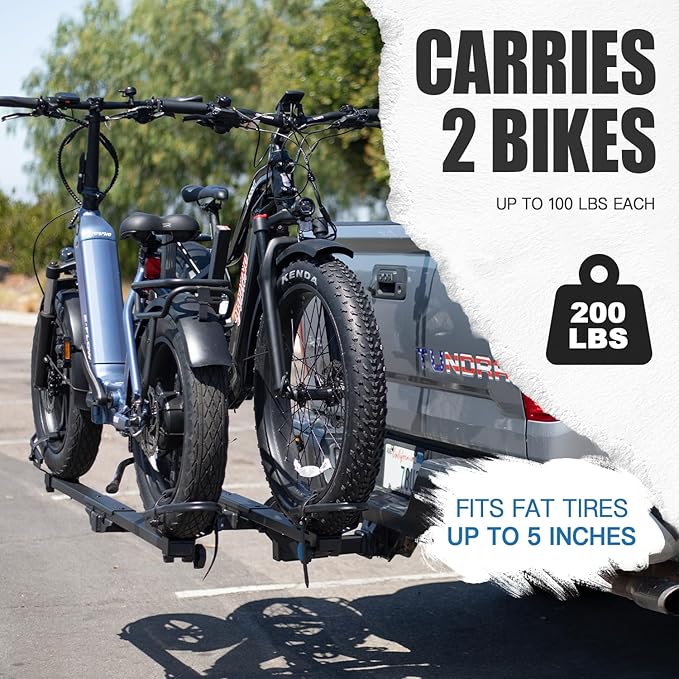 Young Bike Rack Young Electric Fellow Foldable Hitch Bike Rack | 2’’ Receiver| 200 LBS ...