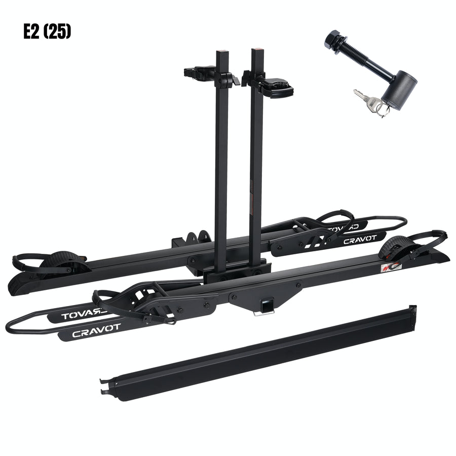 CRAVOT CyberRack Foldable Hitch Bike Rack WITH RAMP | 2’’ Receiver| 200 LBS Capacity