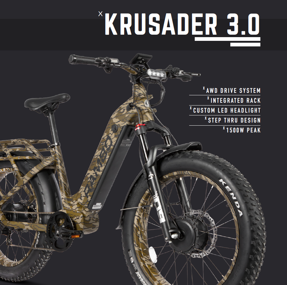 RAMBO Krusader 3.0 - AWD Step Thru Hunting Electric Bike